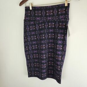 Lularoe Cassie Pencil Skirt Aztec Print Stretch Size Extra Small